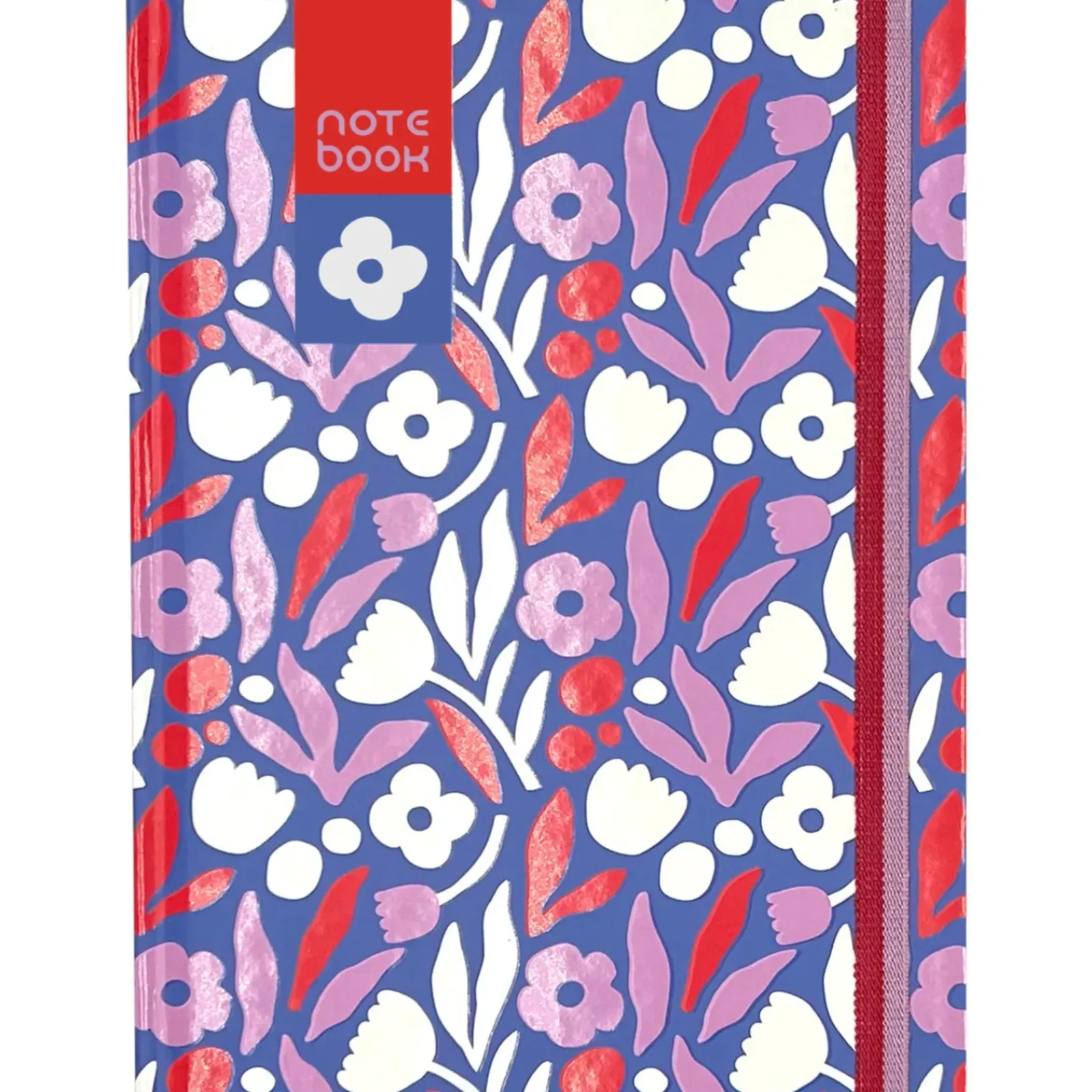 Best Note! Caderno Espiral A5 Capa Dura Liso 96F com Elast Flower