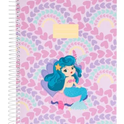 Clearance Note! Caderno Espiral A5 Capa Dura Pautado 100 Folhas Mermaid