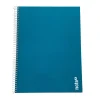 Clearance Note! Caderno Espiral A5 Capa Dura Quadriculado 100Folhas Azul TecnoColor