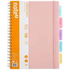 Note! Cadernos E Recargas > Caderno Espiral A4 com Elástico 120 Folhas Pautado (artigo sortido)