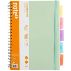 Note! Cadernos E Recargas > Caderno Espiral A4 com Elástico 120 Folhas Pautado (artigo sortido)