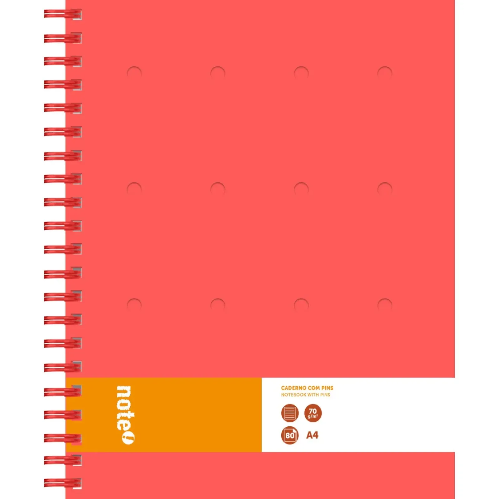 Note! Cadernos E Recargas > Caderno Espiral A4 80 Folhas 70G Pautado Pins