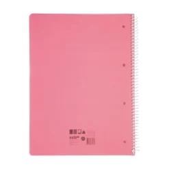 Note! Cadernos E Recargas > Caderno Espiral A4 120Folhas 70G Pautado Rosa