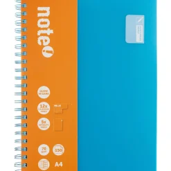 Note! Cadernos E Recargas > Caderno Espiral A4 Multidisciplinar Com Elástico 120 Folhas
