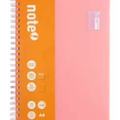 Note! Cadernos E Recargas > Caderno Espiral A4 Multidisciplinar Com Elástico 120 Folhas