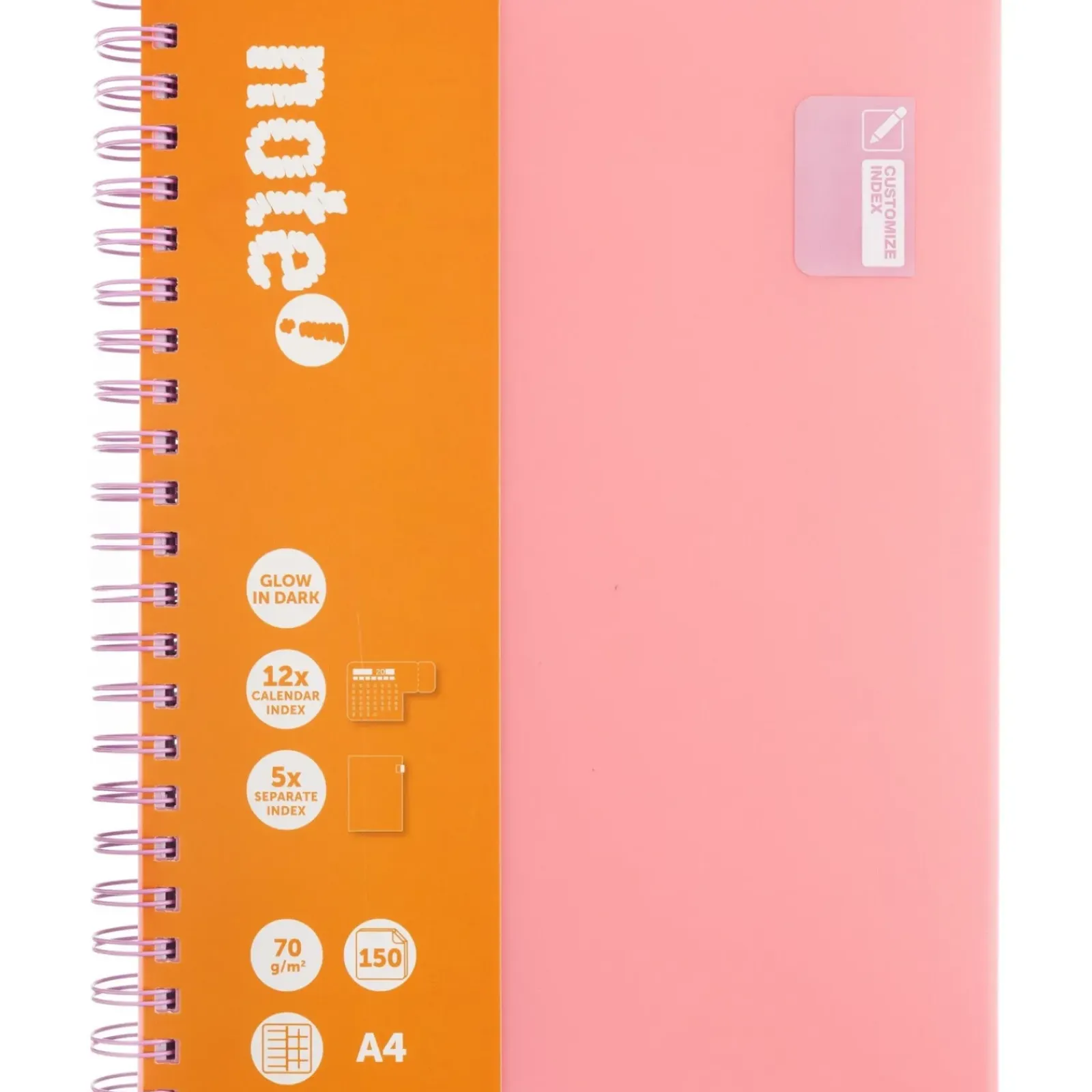 Note! Cadernos E Recargas > Caderno Espiral A4 Multidisciplinar Com Elástico 120 Folhas