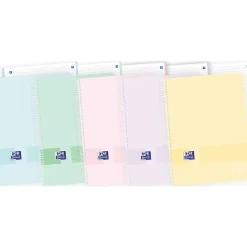 Oxford Cadernos E Recargas > Caderno Espiral A4 Pastel 80 Folhas Pautado Live&Go