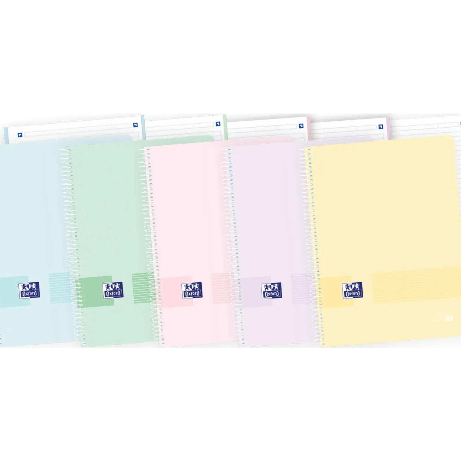 Oxford Cadernos E Recargas > Caderno Espiral A4 Pastel 80 Folhas Pautado Live&Go