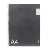 Note! Cadernos E Recargas > Caderno Espiral A4 Pautado Cinza