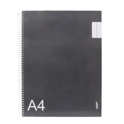 Note! Cadernos E Recargas > Caderno Espiral A4 Pautado Cinza