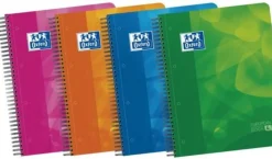 Oxford Cadernos E Recargas > Caderno Espiral A4 Pautado com 3 Separadores (várias cores)