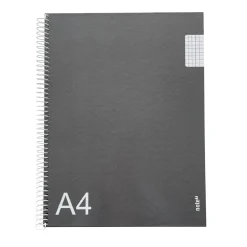 Online Note! Caderno Espiral A4 Quadriculado Preto Tecnoline
