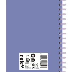 Note! Cadernos E Recargas > Caderno Espiral A5 Soft 80 Folhas 80G Quadriculado