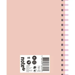 Note! Cadernos E Recargas > Caderno Espiral A5 Soft 80 Folhas 80G Quadriculado