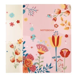 New Note! Caderno Gift A5 Capa Dura Liso 48 Folhas Flowers