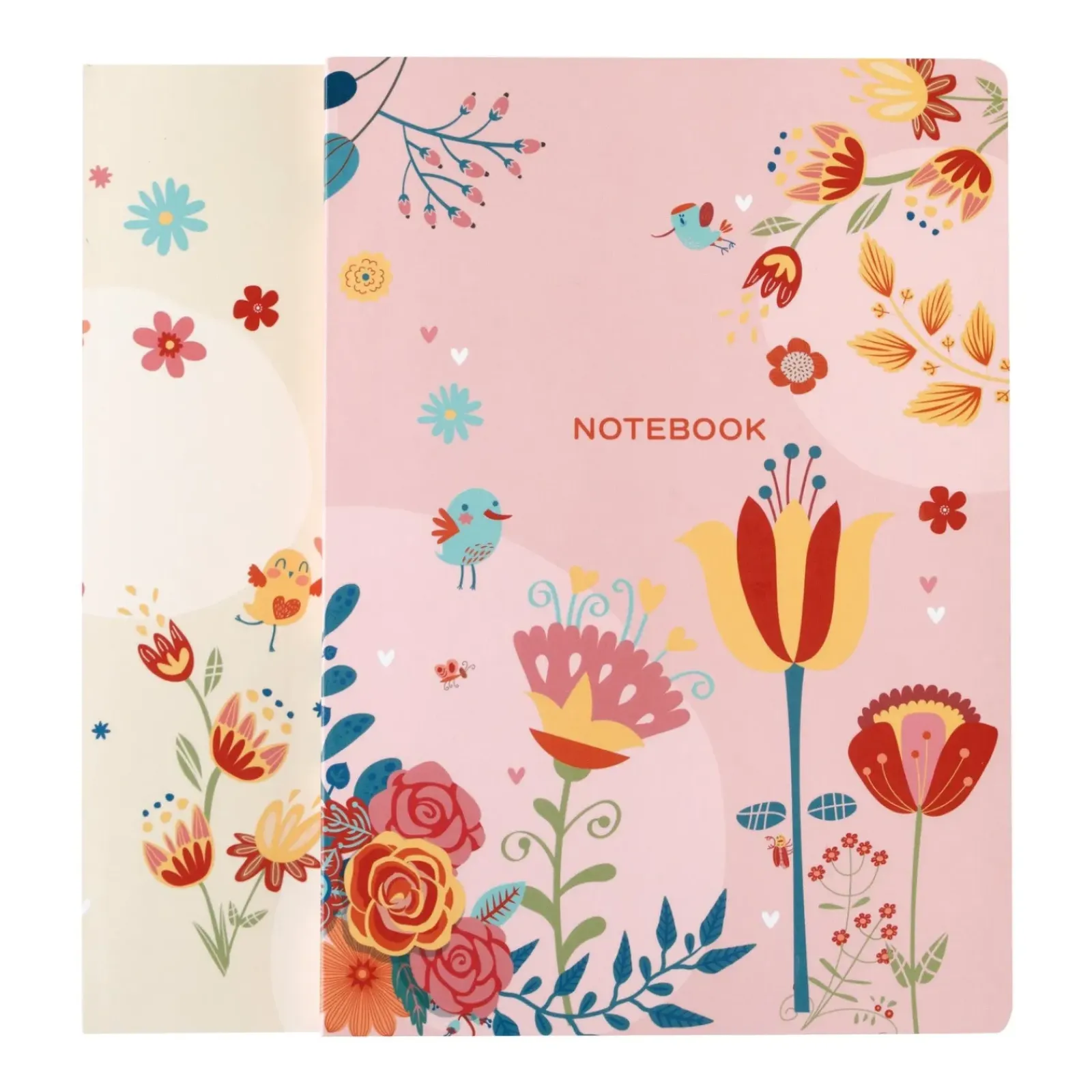 New Note! Caderno Gift A5 Capa Dura Liso 48 Folhas Flowers