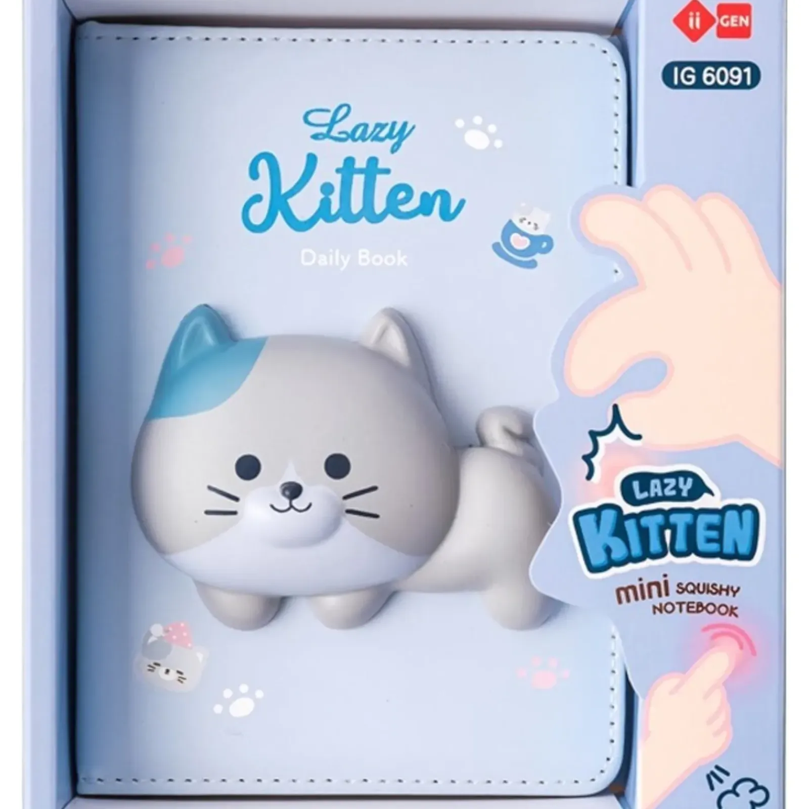 Iigen Cadernos E Recargas|Cadernos E Blocos > Caderno Gift A6 Squishy Lazy Kitten