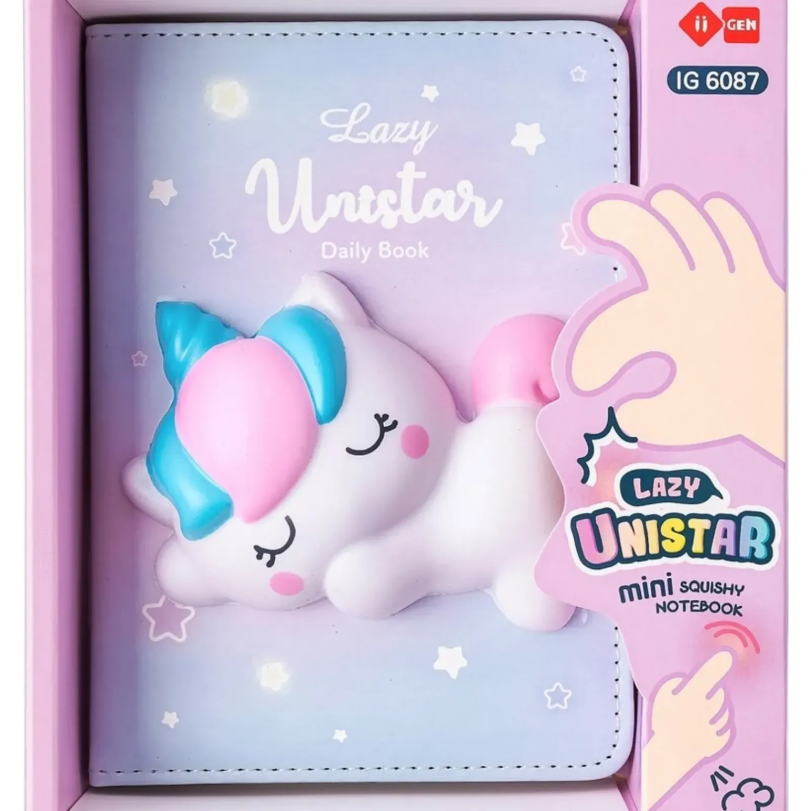 Iigen Caderno Gift Squishy A6 Lazy Stars Unistar