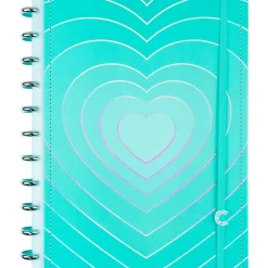 Caderno Inteligente Cadernos E Recargas|Cadernos De Disco > A4 Azul Turquesa Love