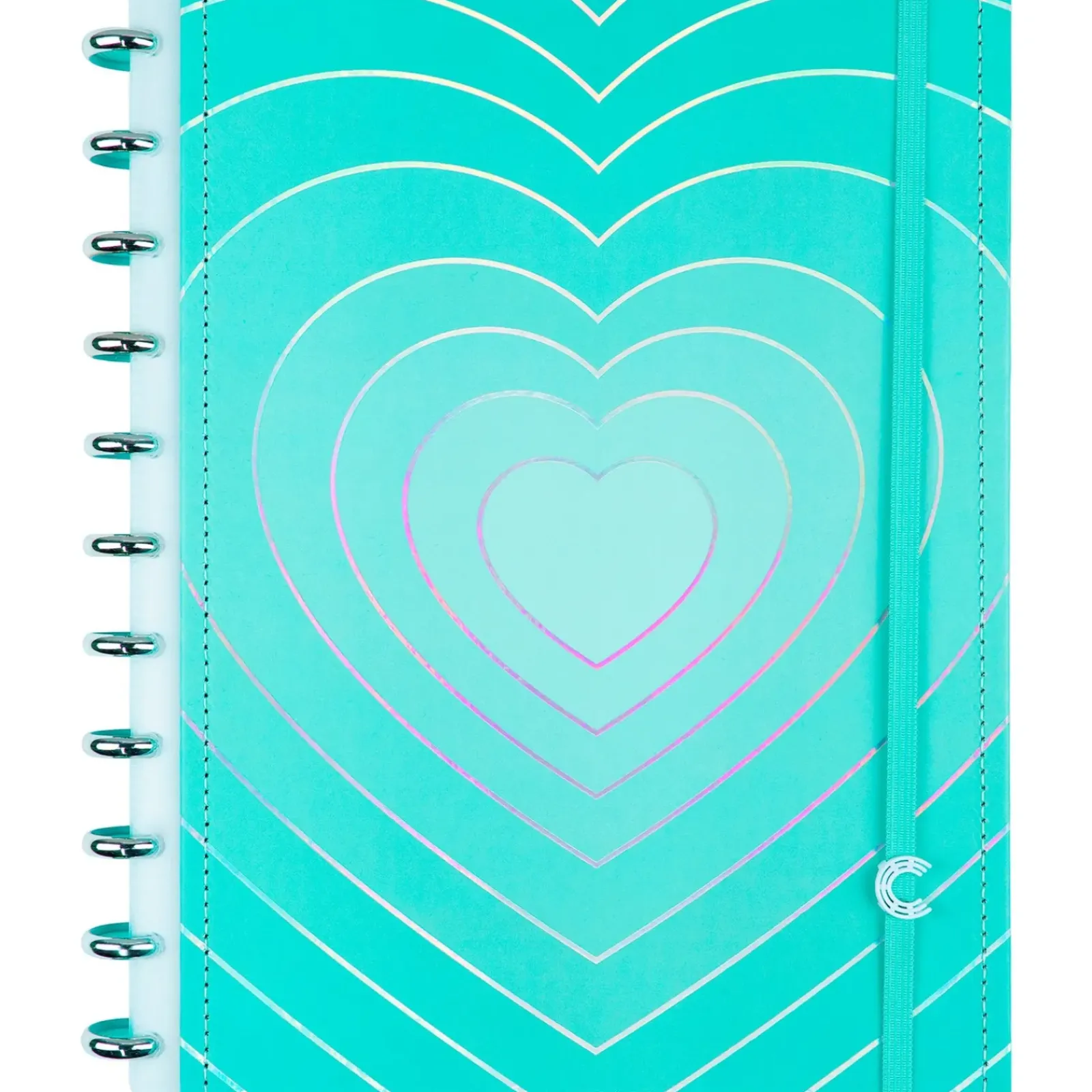 Caderno Inteligente Cadernos E Recargas|Cadernos De Disco > A4 Azul Turquesa Love