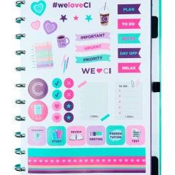Caderno Inteligente Cadernos E Recargas|Cadernos De Disco > A4 Azul Turquesa Love