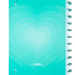Caderno Inteligente Cadernos E Recargas|Cadernos De Disco > A4 Azul Turquesa Love