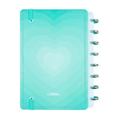 New Caderno Inteligente A5 Azul Turquesa Love