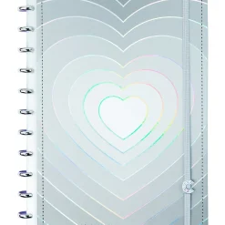 Caderno Inteligente Cadernos E Recargas|Cadernos De Disco > A4 Cinza Love
