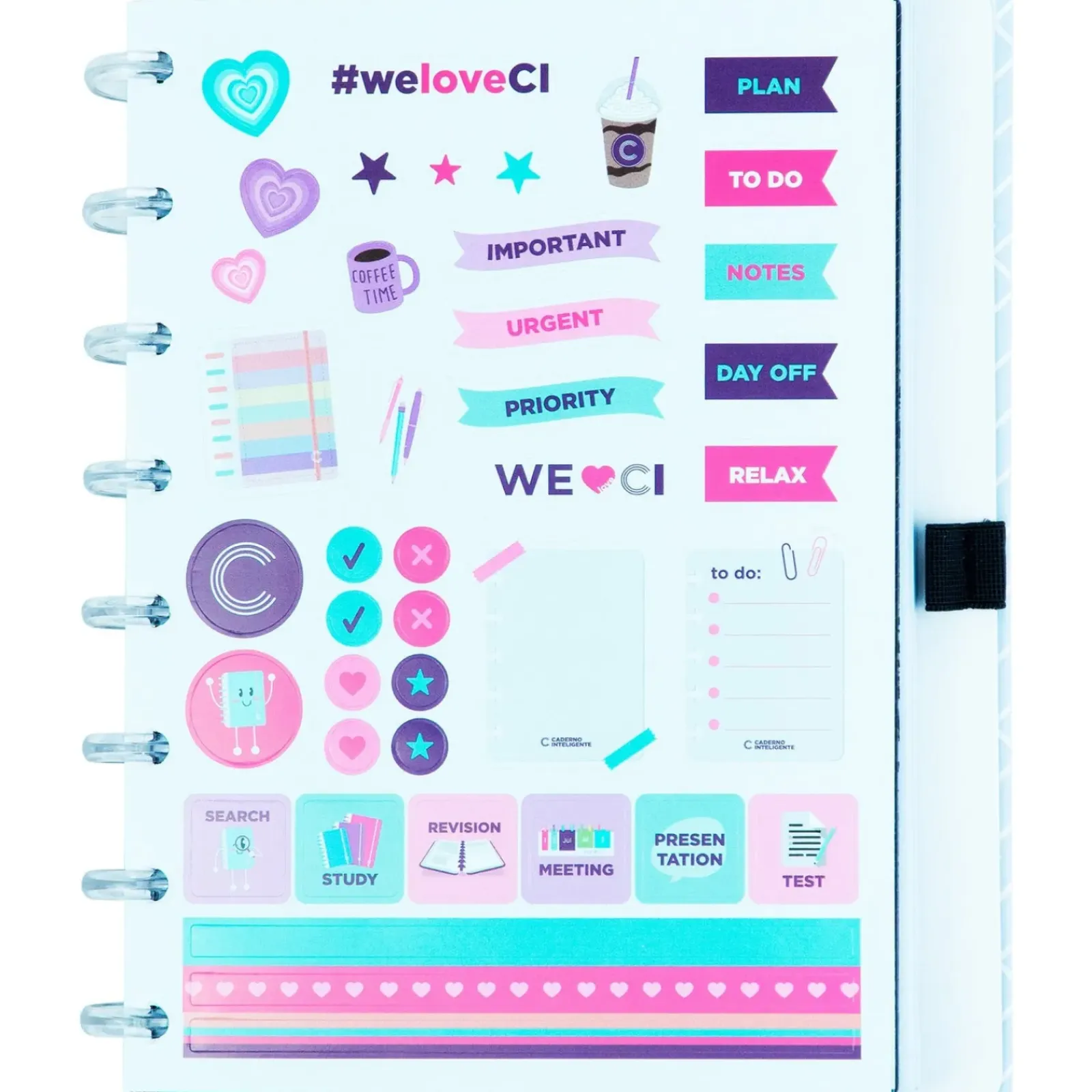 Caderno Inteligente Cadernos E Recargas|Cadernos De Disco > A5 Ice Blue Ci