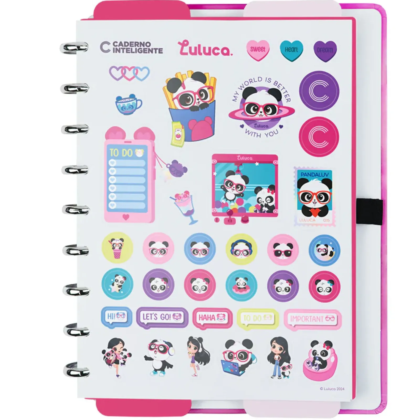 Outlet Caderno Inteligente A5 Pandalu Glow by Luluca