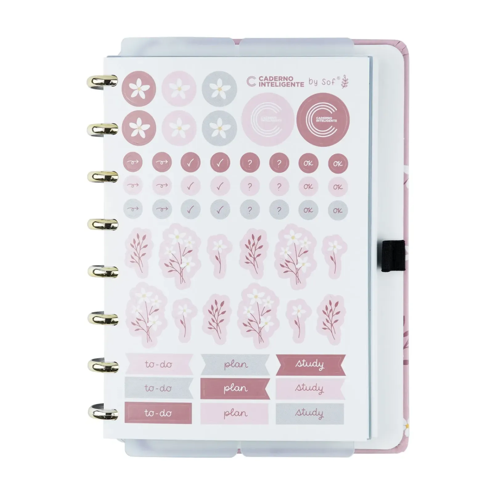 Caderno Inteligente Cadernos E Recargas|Cadernos De Disco > A5 Pink Blossom By Sof