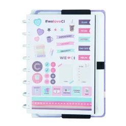 Caderno Inteligente Cadernos E Recargas|Cadernos De Disco > A5 Purple Galaxy Gocase