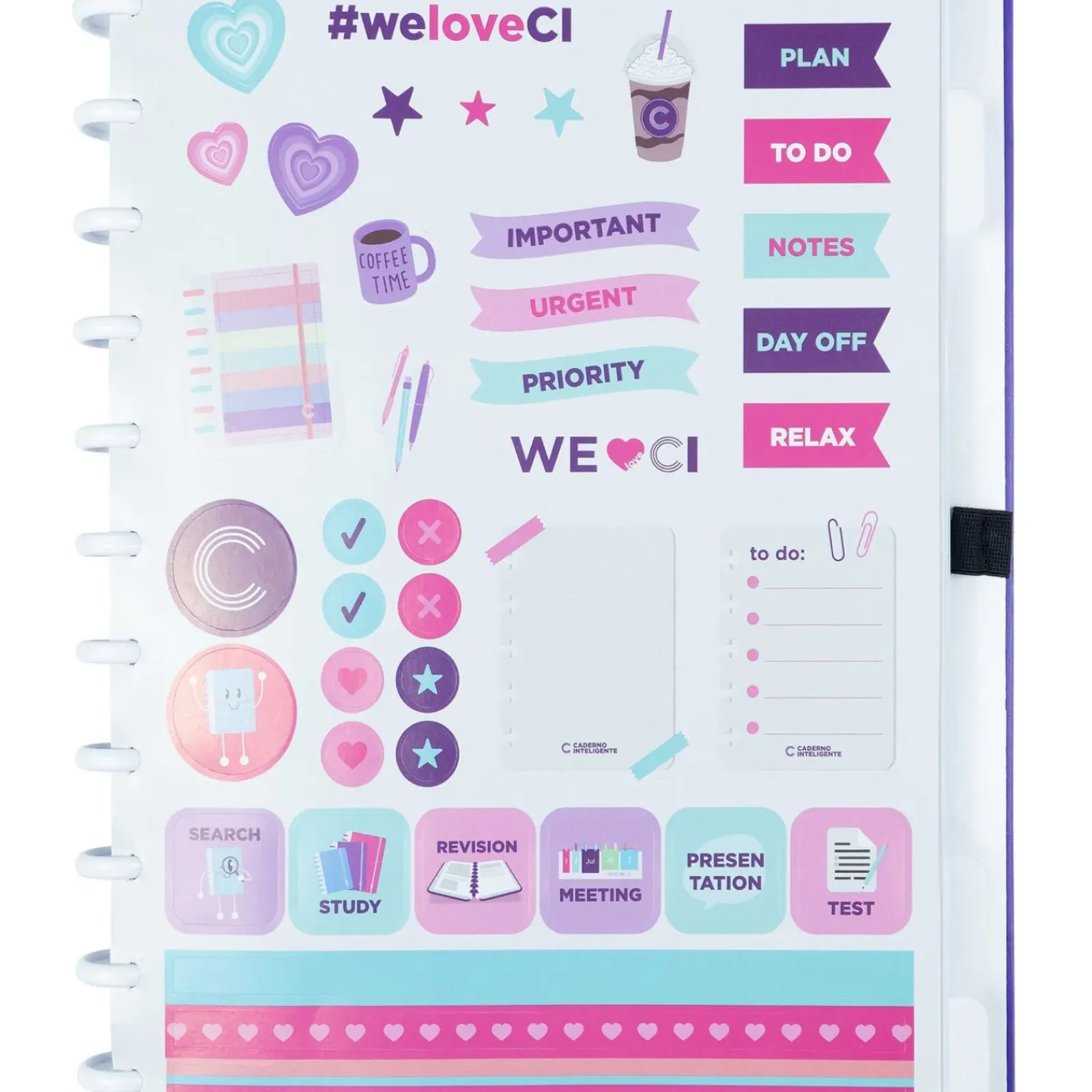 Caderno Inteligente Cadernos E Recargas|Cadernos De Disco > Grande Premier Purple CI