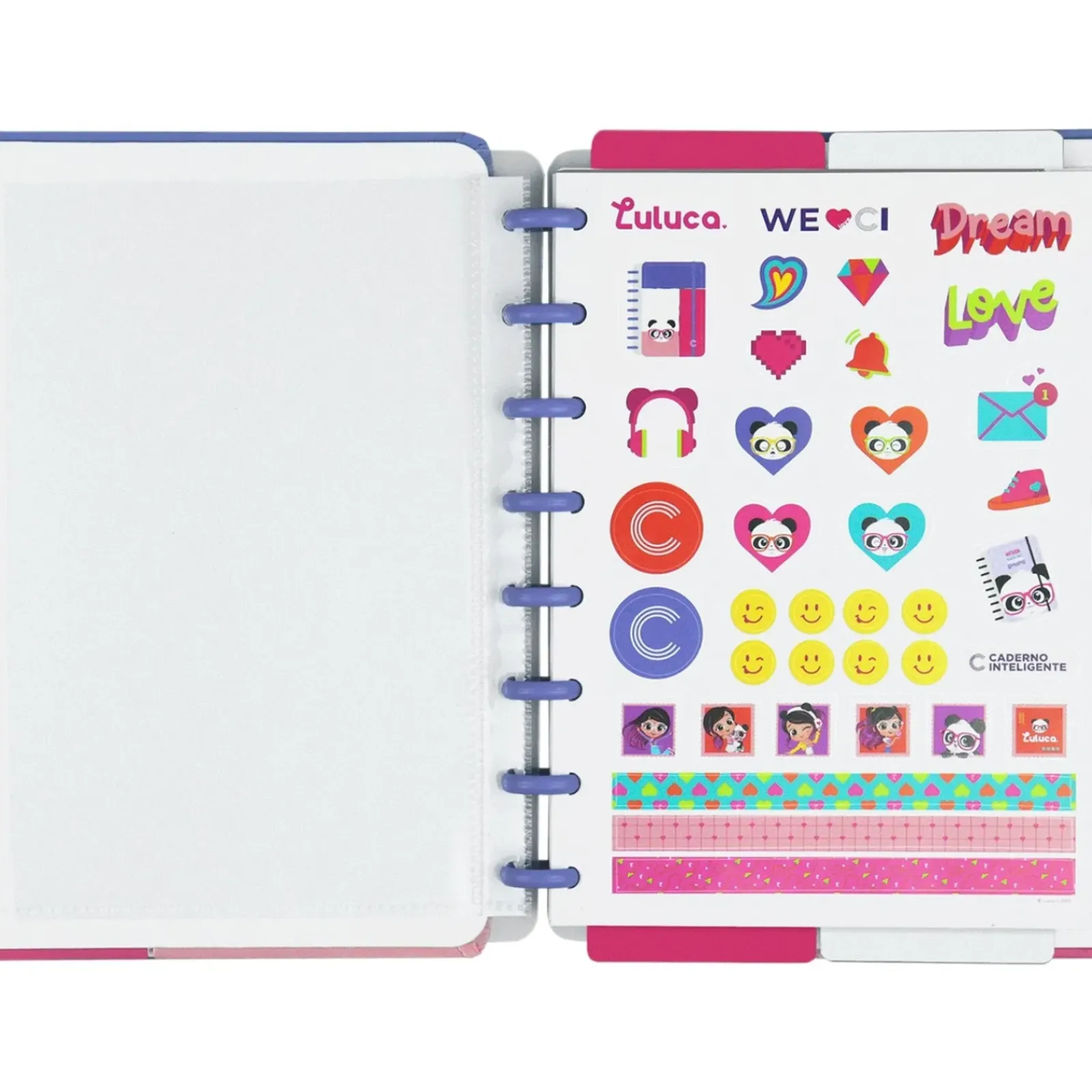 Caderno Inteligente Cadernos E Recargas|Cadernos De Disco > Grande Pandalu by Luluca