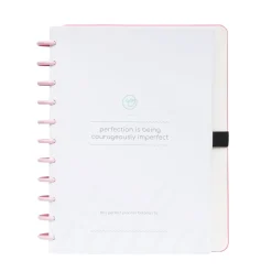 Talia Caderno Smart A4 com Elástico e Suporte Esferográfica 80 Folhas Pautado Rosa