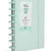 Talia Cadernos E Recargas|Cadernos De Disco > Caderno Smart A5 com Elástico 100 Folhas Verde Pastel