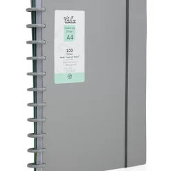 Discount Talia Caderno Smart A4 com Elástico 100 Folhas Cinzento