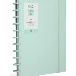 Talia Cadernos E Recargas|Cadernos De Disco > Caderno Smart A4 com Elástico 100 Folhas Verde Pastel