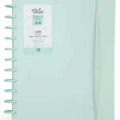Talia Cadernos E Recargas|Cadernos De Disco > Caderno Smart A4 com Elástico 100 Folhas Verde Pastel