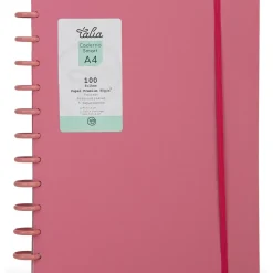Talia Cadernos E Recargas|Cadernos De Disco > Caderno Smart A4 Com Elástico 100 Folhas Rosa