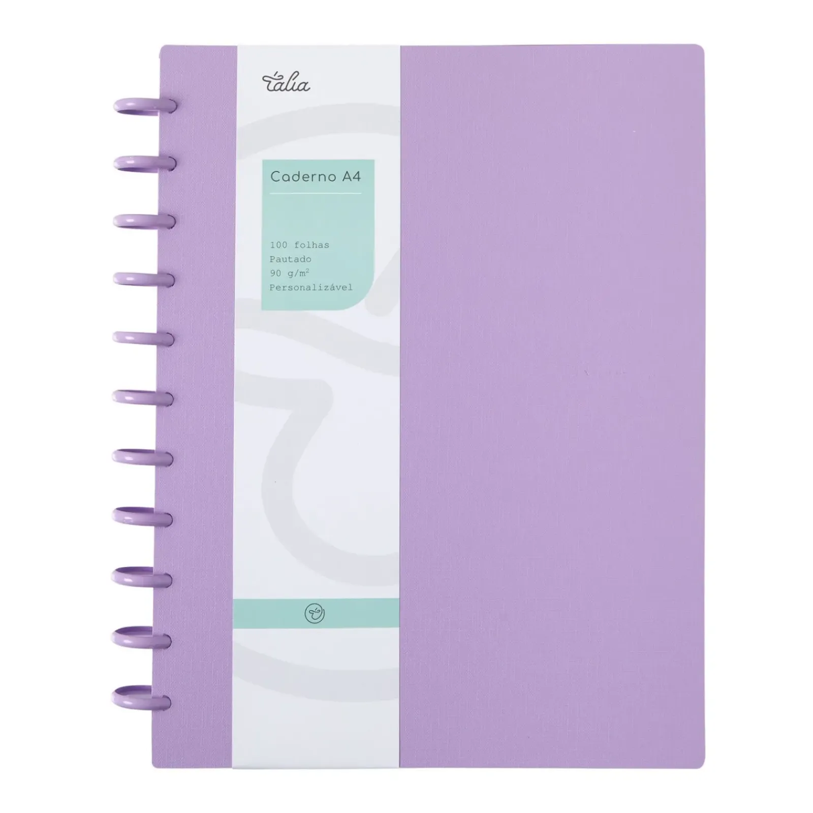 Clearance Talia Caderno Smart A4 Pautado 100 folhas Lavanda