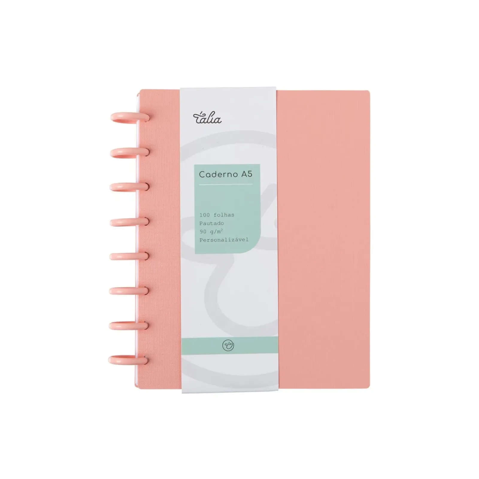 Best Talia Caderno Smart A5 Pautado 100 folhas Pêssego