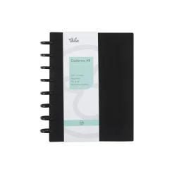 Talia Cadernos E Recargas|Cadernos De Disco > Caderno Smart A5 Pautado 100 folhas Preto