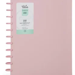 Talia Cadernos E Recargas|Cadernos De Disco > Caderno Smart A4 Pautado 100 Folhas Rosa Pastel