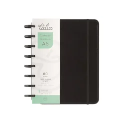 Clearance Talia Caderno Smart com Elástico Espiral A5 Pautado Preto
