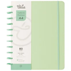 Talia Caderno Smart com Elástico Espiral A4 Pautado Verde