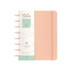Talia Cadernos E Recargas|Cadernos De Disco > Caderno Smart com Elástico Espiral A5 Pautado Rosa