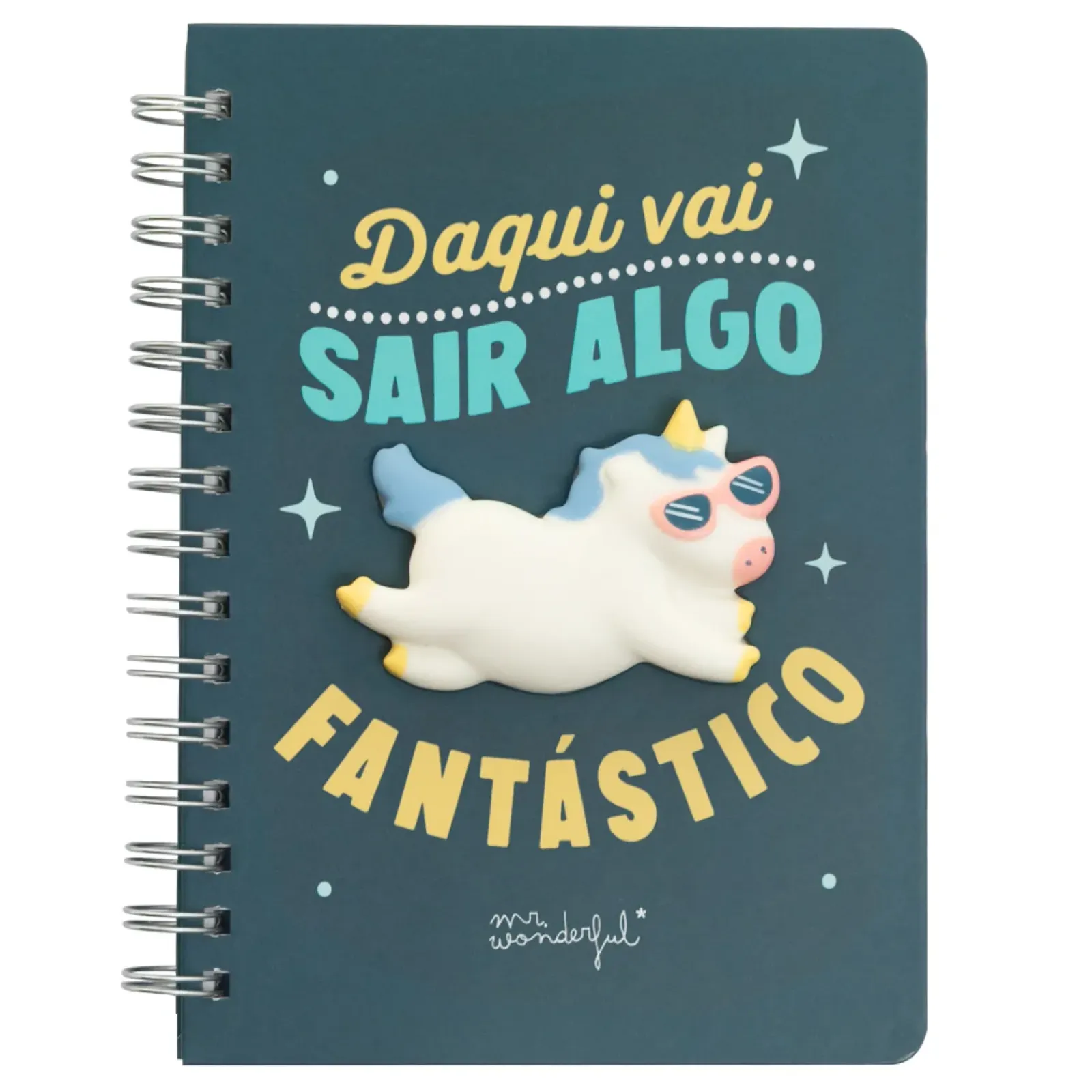 New Mr. Wonderful Caderno Unicórnio Daqui Vai Sair Algo