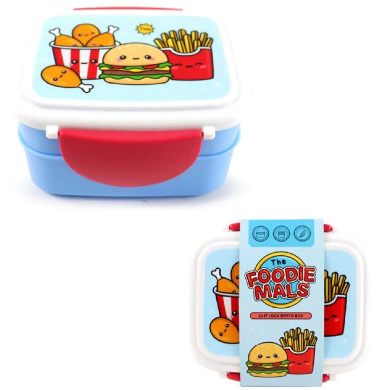 Puckator Lancheiras|Lancheiras > Caixa Lanche com Talheres - Foodiemals