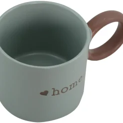 New Kasa Caneca Azul Home com Asa Castanha